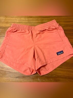 Patagonia Girls Coral Pink Light Up Shorts Size 10 M